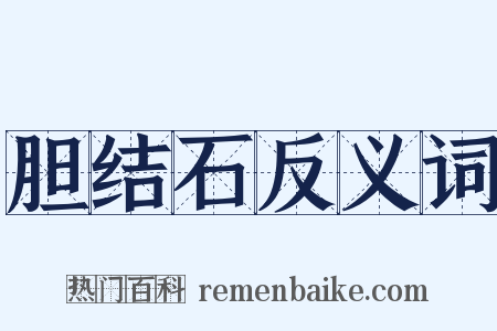 胆结石反义词是什么意思的图片